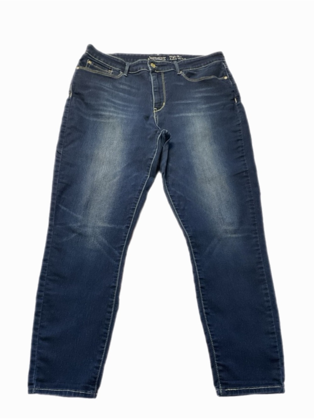 Levi Strauss 14 Women's Jeans Signature Straight Leg 5 Pocket Indie Sleeze Blue